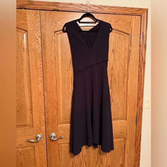 Black Reiss Marlin Wrap Style Midi Dress - Picture 4 of 5